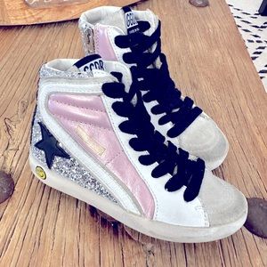 Golden Goose Girls Slide Sneakers - Glitter